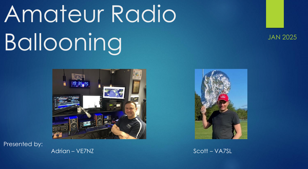 Amateur Radio Ballooning with VE7NFR: Presentation Notes